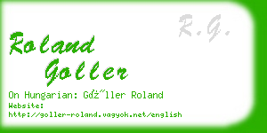 roland goller business card